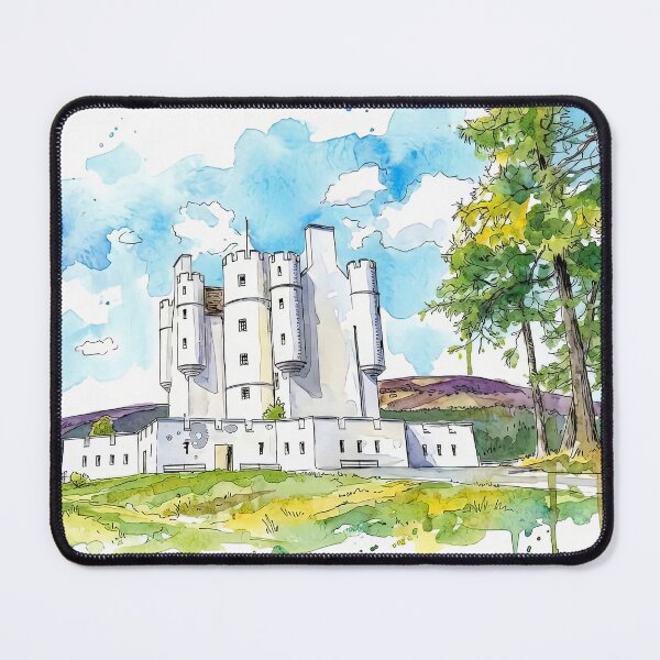 Item preview, Watercolour illustration of Braemar Castle, Highlands, Scotland designed and sold by davidelder.