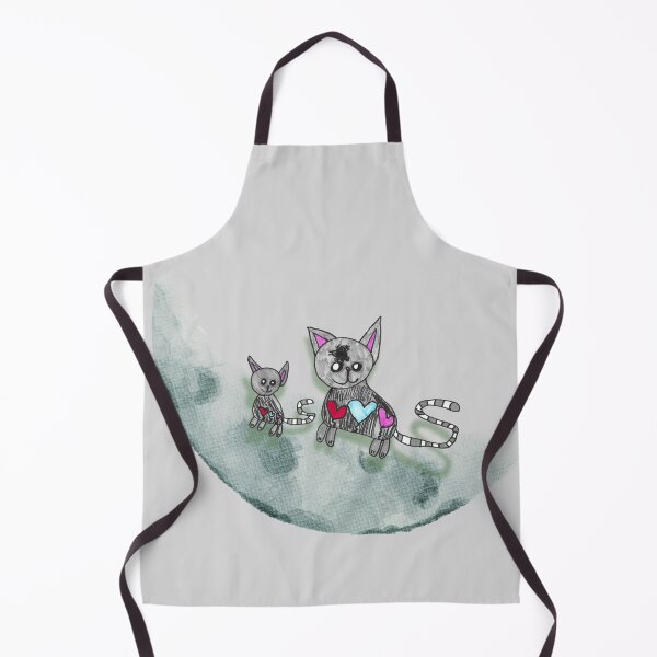 Item preview, Two Cats on Moon Illustration designed and sold by nimbfeja.