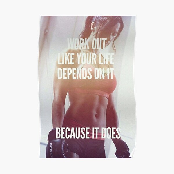 Women's Fitness Inspirational Quote And Saying Poster
