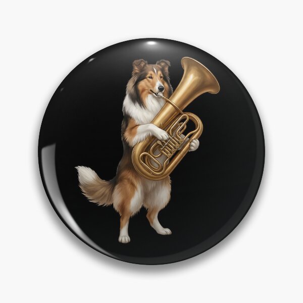 Item preview, Collie Playing Tuba Player Tubaist Dog Lover designed and sold by DoodleTortle.