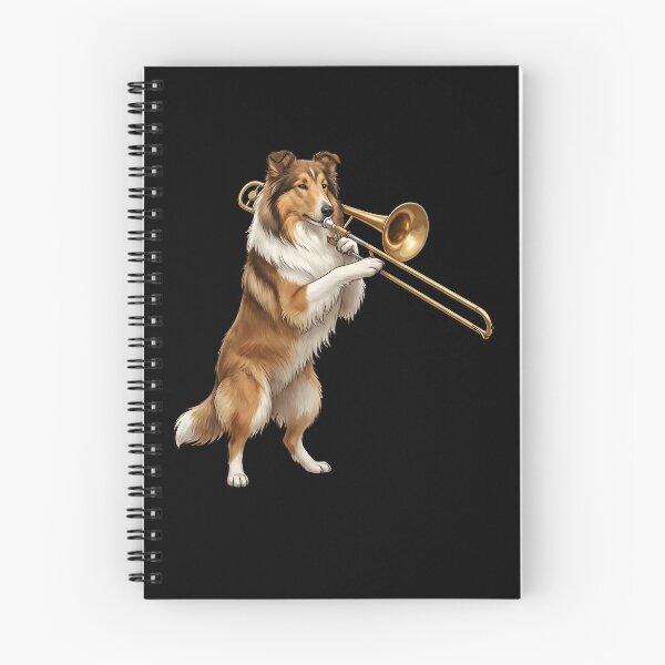 Item preview, Collie Playing Trombone Player Trombonist Dog Lover designed and sold by DoodleTortle.