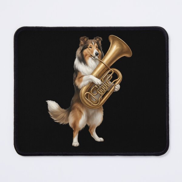 Item preview, Collie Playing Tuba Player Tubaist Dog Lover designed and sold by DoodleTortle.