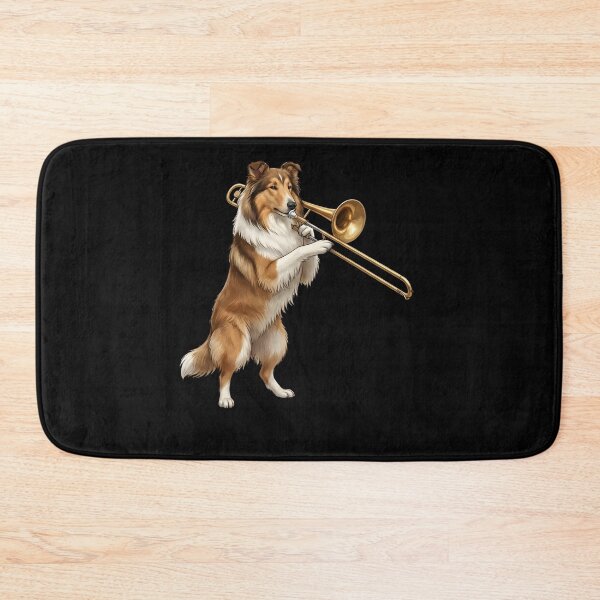 Item preview, Collie Playing Trombone Player Trombonist Dog Lover designed and sold by DoodleTortle.