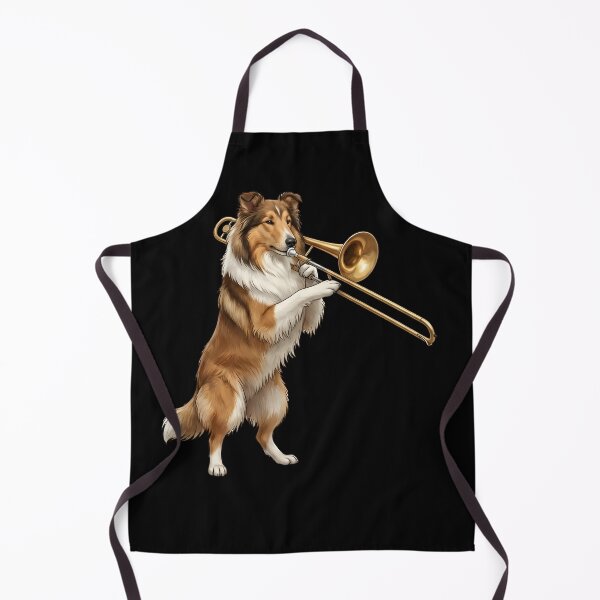 Item preview, Collie Playing Trombone Player Trombonist Dog Lover designed and sold by DoodleTortle.