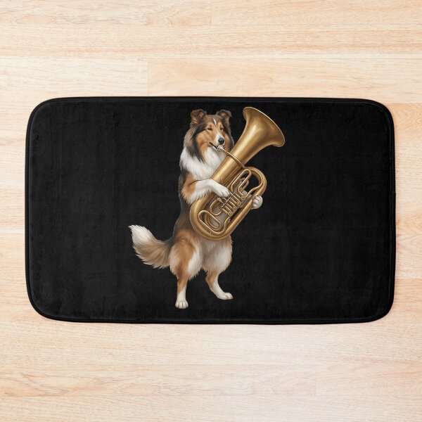 Item preview, Collie Playing Tuba Player Tubaist Dog Lover designed and sold by DoodleTortle.