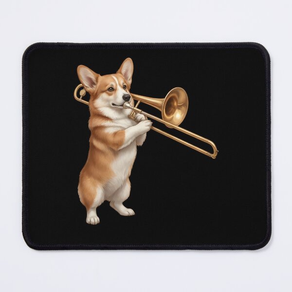 Item preview, Corgi Playing Trombone Player Trombonist Dog Lover designed and sold by DoodleTortle.