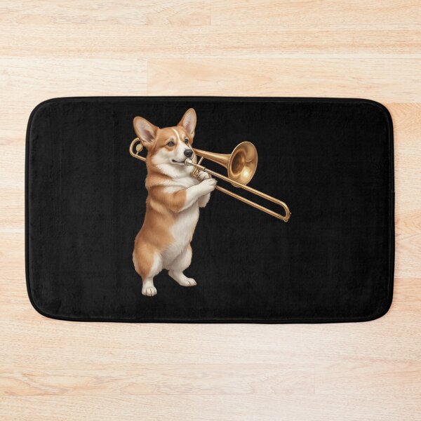 Item preview, Corgi Playing Trombone Player Trombonist Dog Lover designed and sold by DoodleTortle.