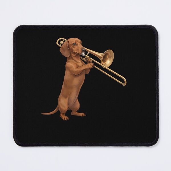 Item preview, Dachshund Playing Trombone Player Trombonist Dog Lover designed and sold by DoodleTortle.