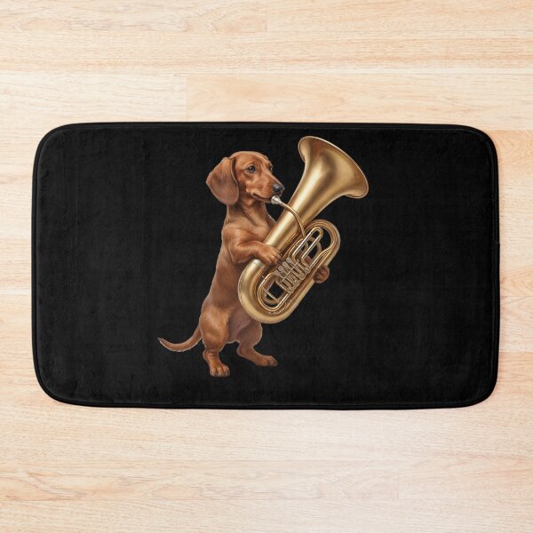 Item preview, Dachshund Playing Tuba Player Tubaist Dog Lover designed and sold by DoodleTortle.