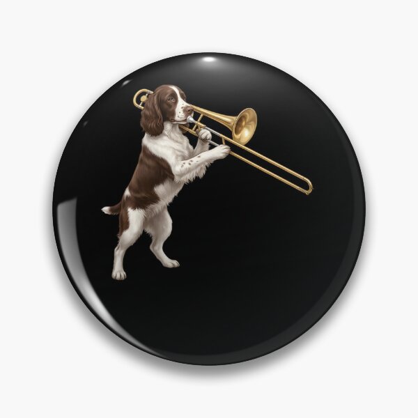 Item preview, English Springer Spaniel Playing Trombone Player Trombonist Dog Lover designed and sold by DoodleTortle.
