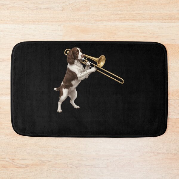 Item preview, English Springer Spaniel Playing Trombone Player Trombonist Dog Lover designed and sold by DoodleTortle.