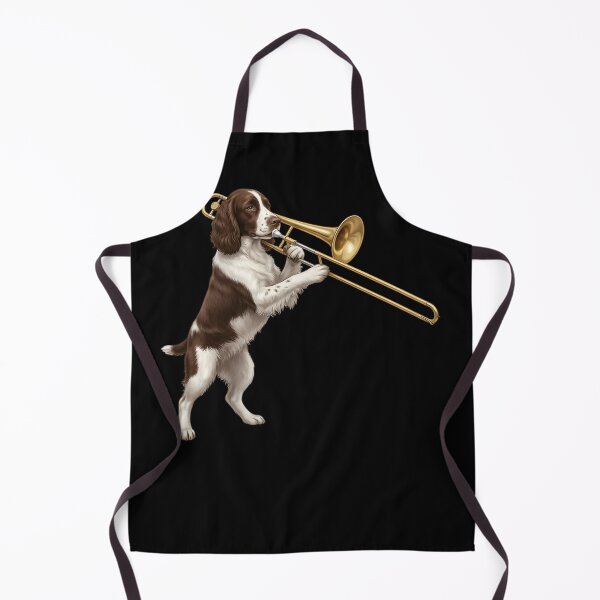 Item preview, English Springer Spaniel Playing Trombone Player Trombonist Dog Lover designed and sold by DoodleTortle.