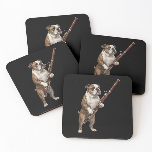 Item preview, Bulldog Playing Bassoon Player Bassoonist Dog Lover designed and sold by TerryConnells.
