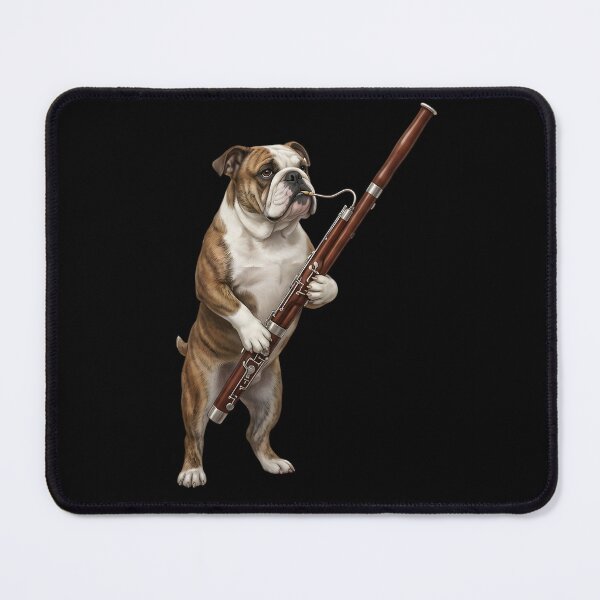 Item preview, Bulldog Playing Bassoon Player Bassoonist Dog Lover designed and sold by TerryConnells.