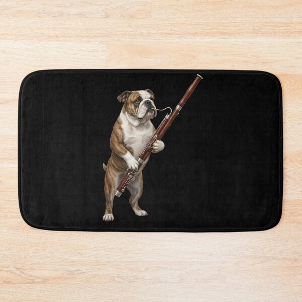 Item preview, Bulldog Playing Bassoon Player Bassoonist Dog Lover designed and sold by TerryConnells.