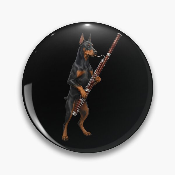 Item preview, Doberman Pinscher Playing Bassoon Player Bassoonist Dog Lover designed and sold by TerryConnells.