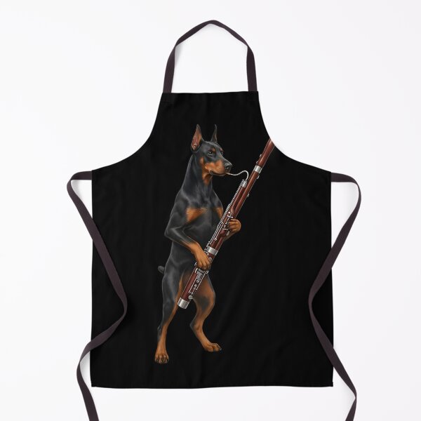 Item preview, Doberman Pinscher Playing Bassoon Player Bassoonist Dog Lover designed and sold by TerryConnells.