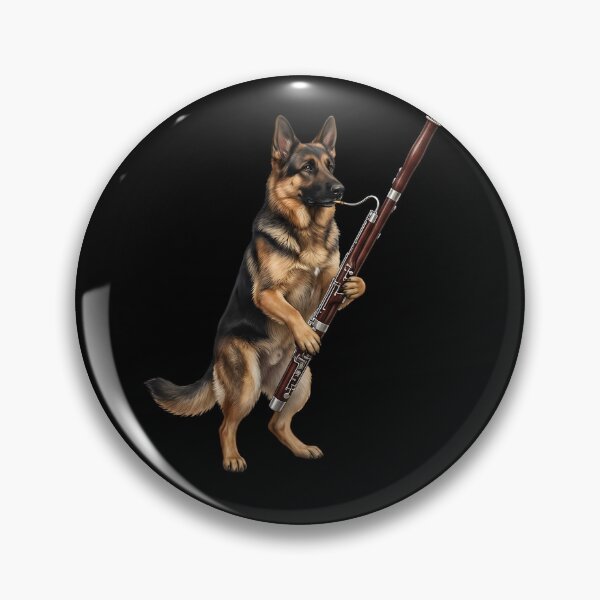 Item preview, German Shepherd Playing Bassoon Player Bassoonist Dog Lover designed and sold by TerryConnells.