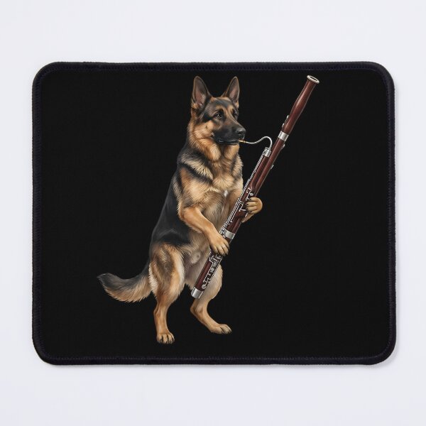Item preview, German Shepherd Playing Bassoon Player Bassoonist Dog Lover designed and sold by TerryConnells.