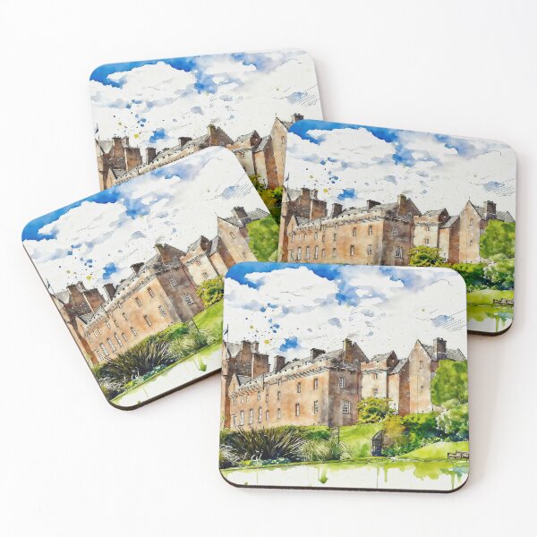 Item preview, Watercolour illustration of Brodick Castle, Isle of Arran, Scotland designed and sold by davidelder.