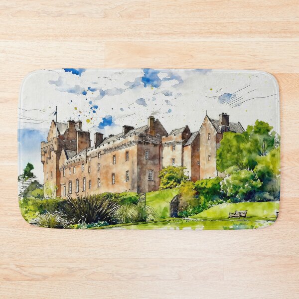 Item preview, Watercolour illustration of Brodick Castle, Isle of Arran, Scotland designed and sold by davidelder.