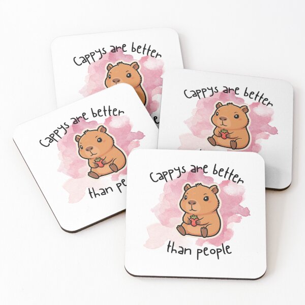 Item preview, Cute Capybara Holding Strawberry designed and sold by DreamGraphicDG.