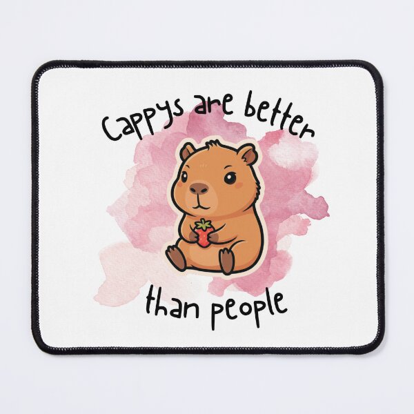 Item preview, Cute Capybara Holding Strawberry designed and sold by DreamGraphicDG.