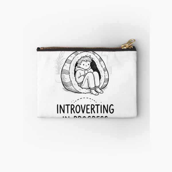 Item preview, Introverting In Progress Shirt - Funny Introvert Gift - Minimalist Line Art Drawing - Social Battery Recharging Hoodie - Cute Anti-Social Graphic Tee designed and sold by vaidalee.