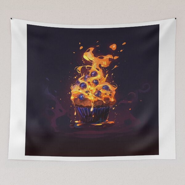 Item preview, Blazing Blueberry Muffin Inferno Glow designed and sold by Christian Weiss.