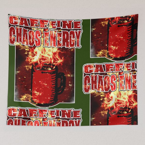 Item preview, Caffeine Chaos Energy – Fiery Coffee Lover Shirt designed and sold by AreKreative.