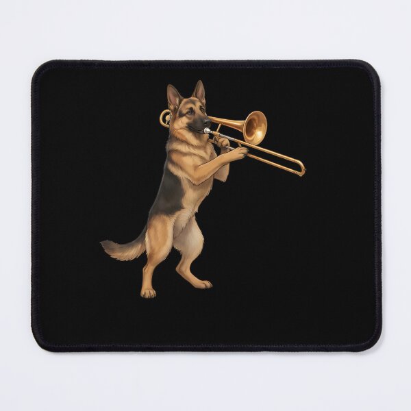 Item preview, German Shepherd Playing Trombone Player Trombonist Dog Lover designed and sold by DoodleTortle.