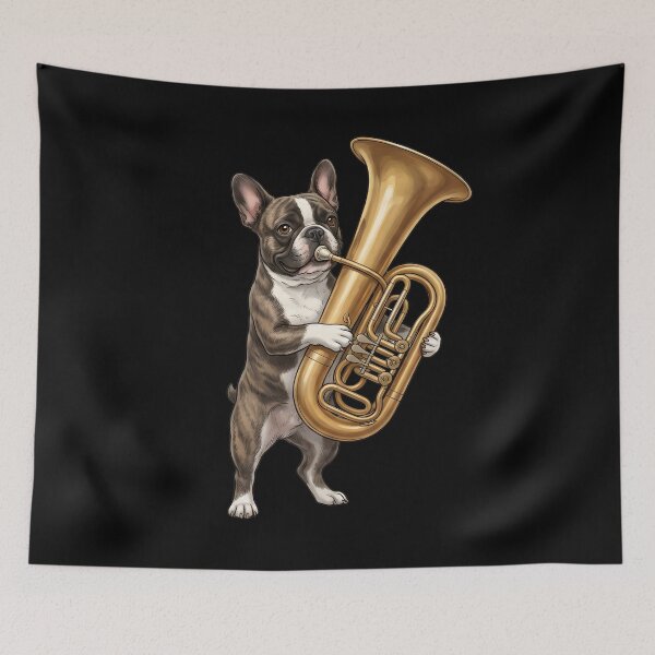Item preview, French Bulldog Playing Tuba Player Tubaist Dog Lover designed and sold by DoodleTortle.