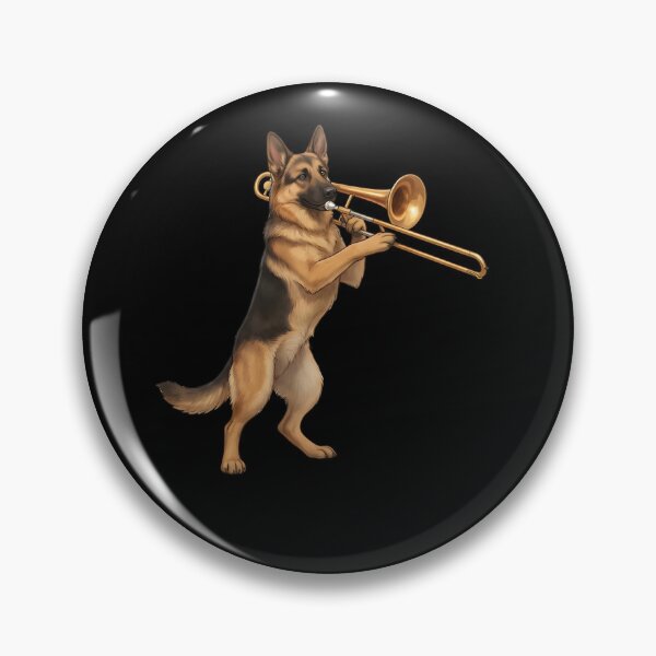 Item preview, German Shepherd Playing Trombone Player Trombonist Dog Lover designed and sold by DoodleTortle.
