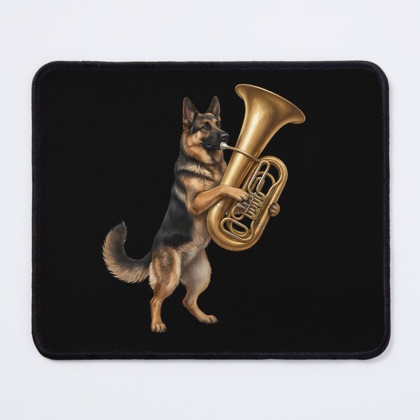 Item preview, German Shepherd Playing Tuba Player Tubaist Dog Lover designed and sold by DoodleTortle.