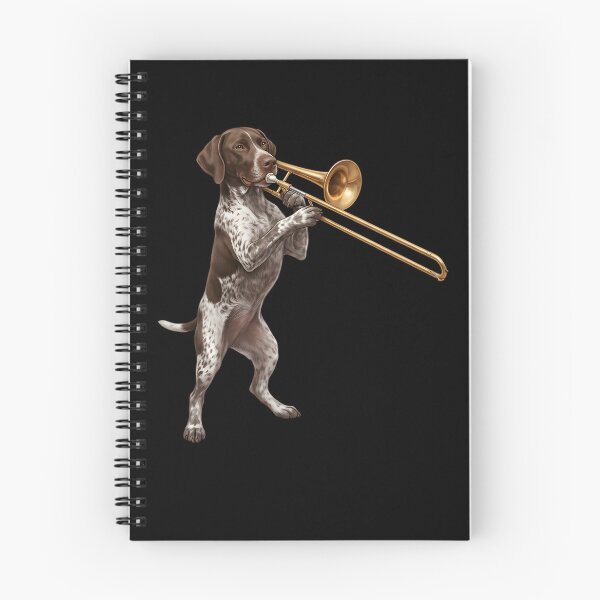 Item preview, German Shorthaired Pointer Playing Trombone Player Trombonist Dog Lover designed and sold by DoodleTortle.