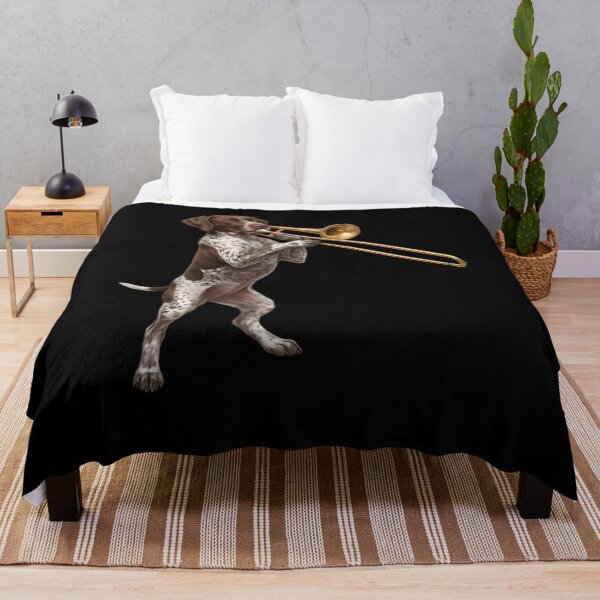Item preview, German Shorthaired Pointer Playing Trombone Player Trombonist Dog Lover designed and sold by DoodleTortle.