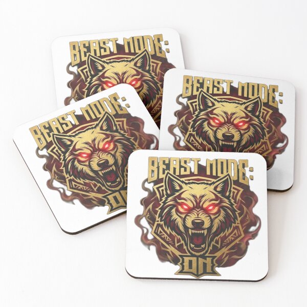 Item preview, Beast Mode ON – Fierce Wolf with Red Eyes  designed and sold by Art Bloom Studio.
