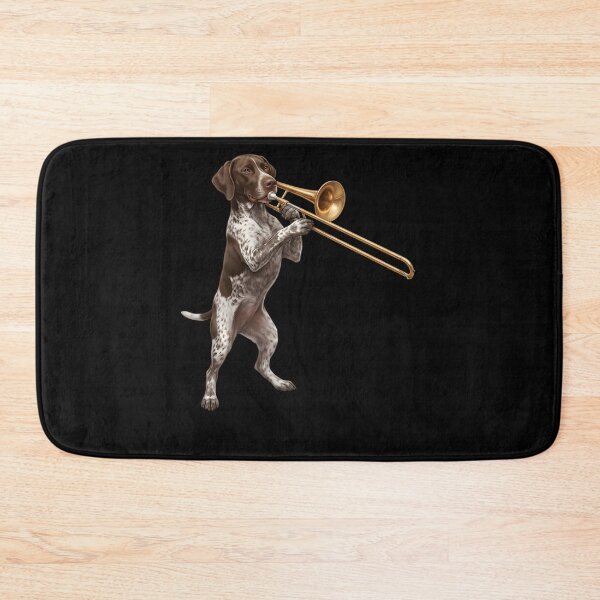 Item preview, German Shorthaired Pointer Playing Trombone Player Trombonist Dog Lover designed and sold by DoodleTortle.