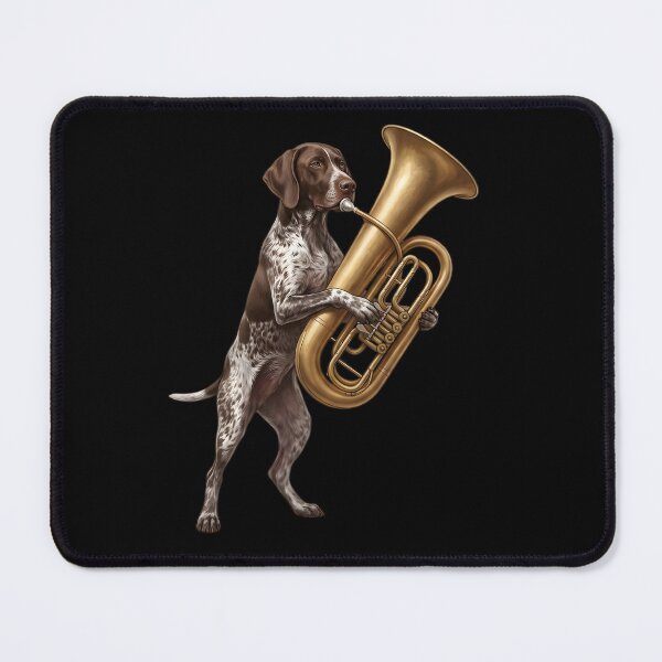 Item preview, German Shorthaired Pointer Playing Tuba Player Tubaist Dog Lover designed and sold by DoodleTortle.