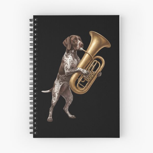 Item preview, German Shorthaired Pointer Playing Tuba Player Tubaist Dog Lover designed and sold by DoodleTortle.
