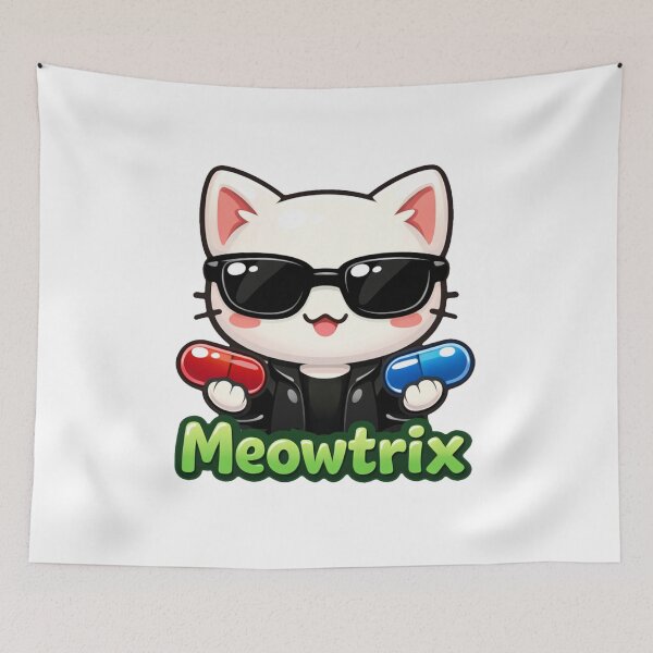 Item preview, Meowtrix Kawaii Vector Cat Parody designed and sold by SketchOnScreen.