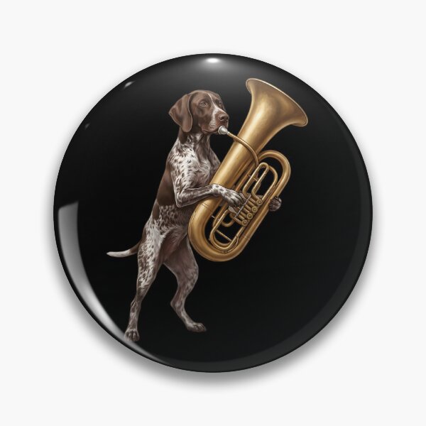Item preview, German Shorthaired Pointer Playing Tuba Player Tubaist Dog Lover designed and sold by DoodleTortle.