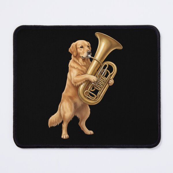 Item preview, Golden Retriever Playing Tuba Player Tubaist Dog Lover designed and sold by DoodleTortle.