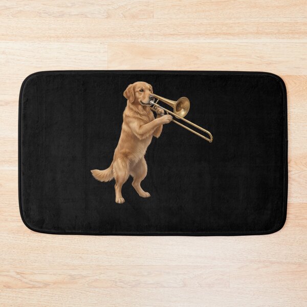 Item preview, Golden Retriever Playing Trombone Player Trombonist Dog Lover designed and sold by DoodleTortle.