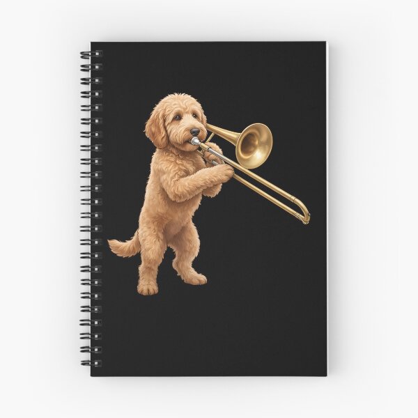 Item preview, Goldendoodle Playing Trombone Player Trombonist Dog Lover designed and sold by DoodleTortle.