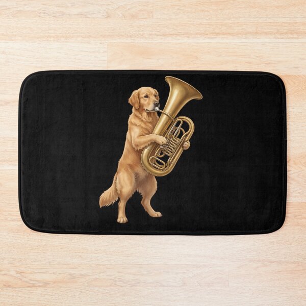 Item preview, Golden Retriever Playing Tuba Player Tubaist Dog Lover designed and sold by DoodleTortle.
