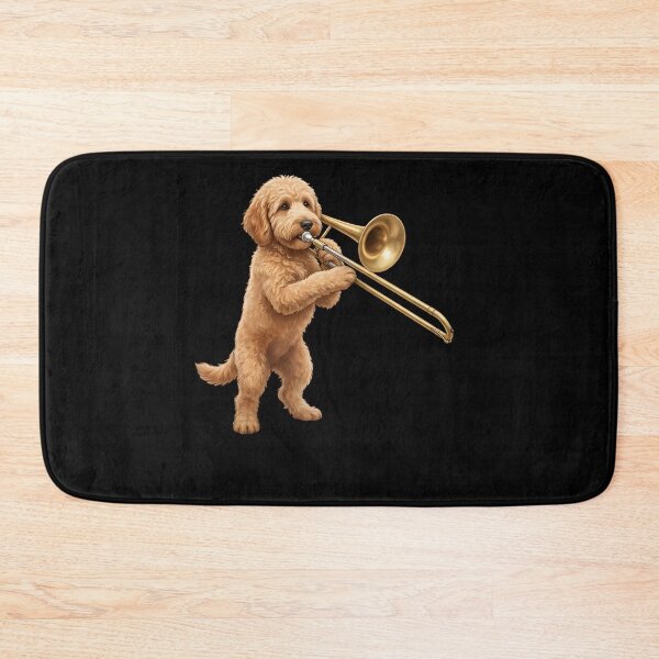 Item preview, Goldendoodle Playing Trombone Player Trombonist Dog Lover designed and sold by DoodleTortle.