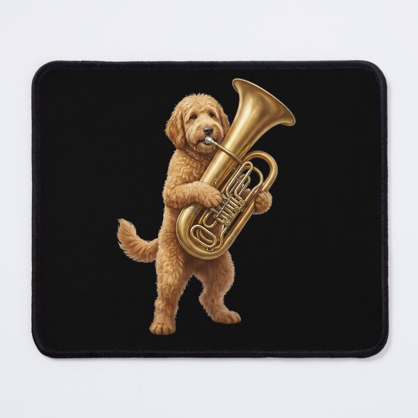 Item preview, Goldendoodle Playing Tuba Player Tubaist Dog Lover designed and sold by DoodleTortle.