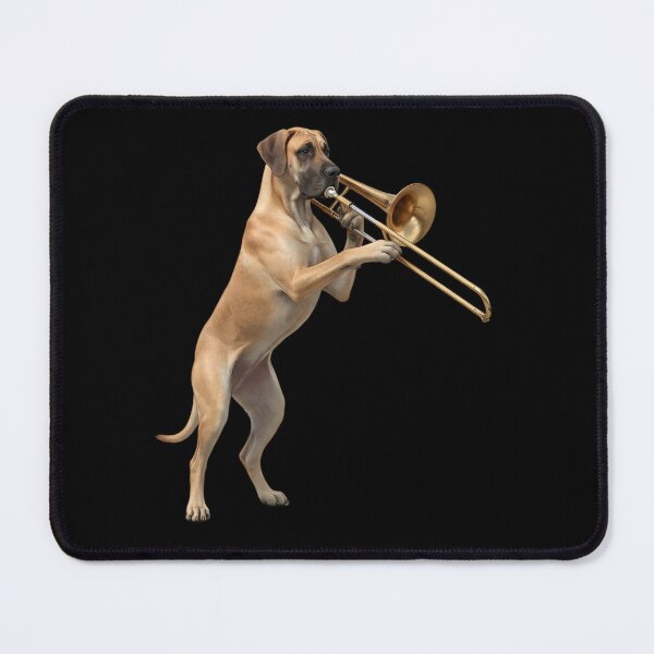 Item preview, Great Dane Playing Trombone Player Trombonist Dog Lover designed and sold by DoodleTortle.