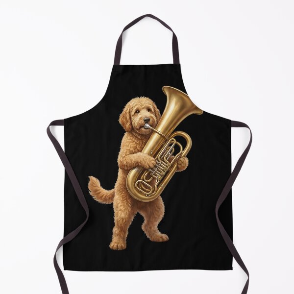 Item preview, Goldendoodle Playing Tuba Player Tubaist Dog Lover designed and sold by DoodleTortle.